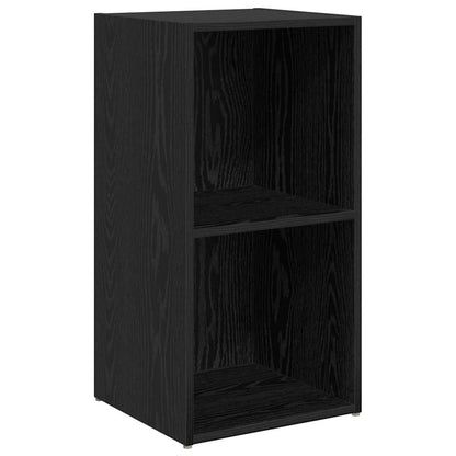 TV Cabinet Set Wall-mounted 6 pcs Black Oak Engineered Wood