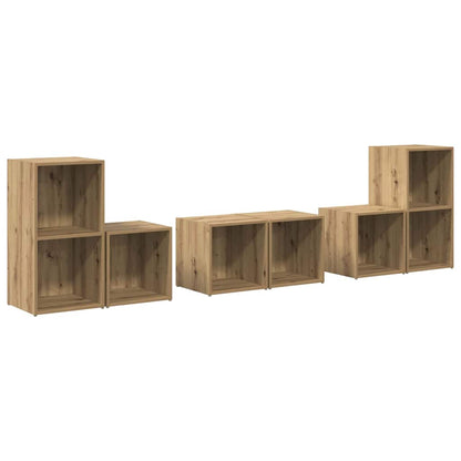 TV Cabinet Set Wall-mounted 6 pcs Artisan Oak Engineered Wood