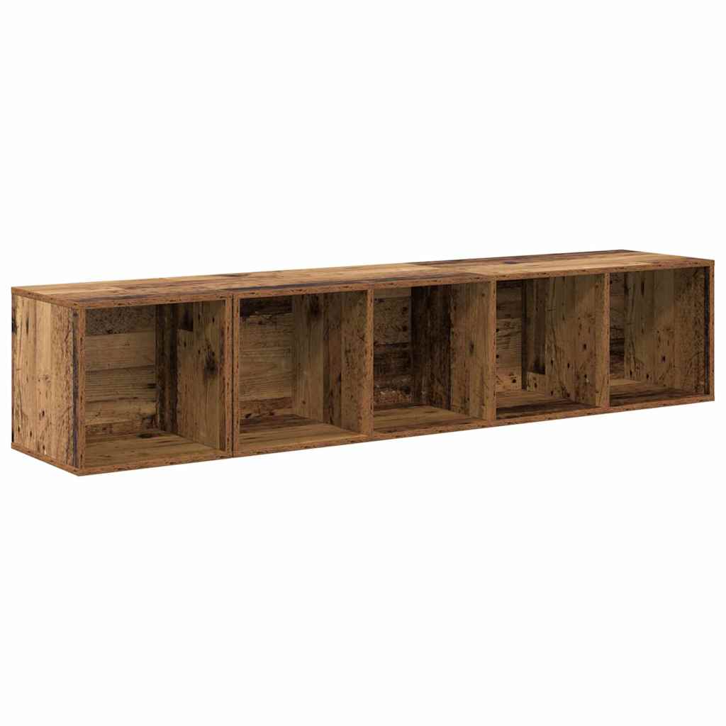 TV Cabinet Set Wall-mounted 2 pcs Old Wood Engineered Wood