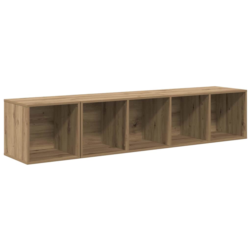 TV Cabinet Set Wall-mounted 2 pcs Artisan Oak Engineered Wood