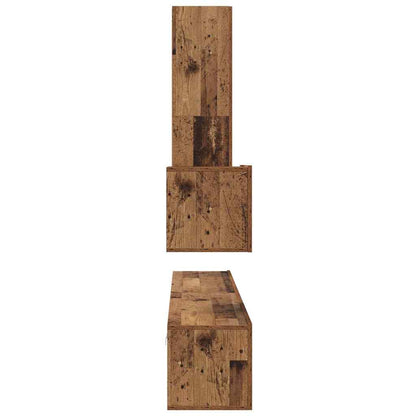 TV Cabinet Set 4 pcs Old wood 200 x 30 x 30 cm Engineered wood