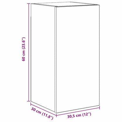 TV Cabinet Set 7 pcs Black oak 80 x 30 x 30 cm Engineered Wood