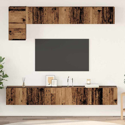 TV Cabinet Set 5 pcs Old wood 100 x 30 x 30 cm Engineered wood