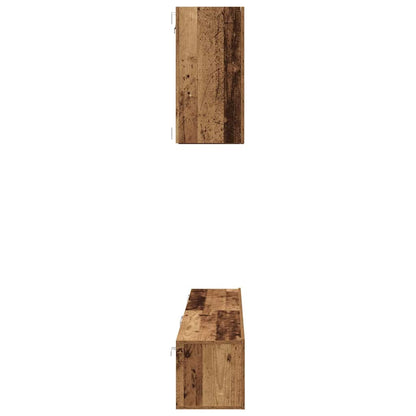 TV Cabinet Set 5 pcs Old wood 100 x 30 x 30 cm Engineered wood