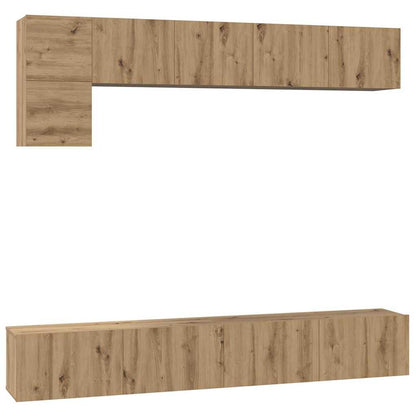 TV Cabinet Set Wall-mounted 5 pcs Artisan oak 100 x 30 x 30 cm