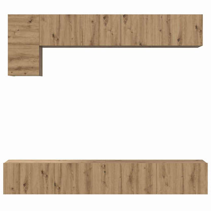 TV Cabinet Set Wall-mounted 5 pcs Artisan oak 100 x 30 x 30 cm