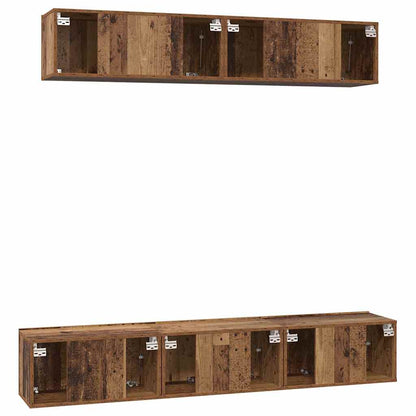 TV Cabinet Set 5 pcs Old wood 100 x 30 x 30 cm Engineered wood