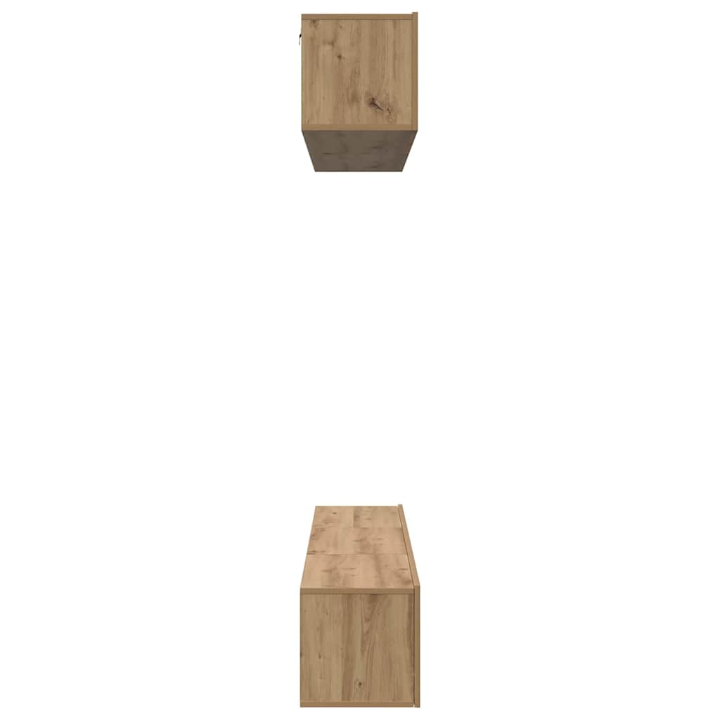 TV Cabinet Set Wall-mounted 5 pcs Artisan oak 100 x 30 x 30 cm