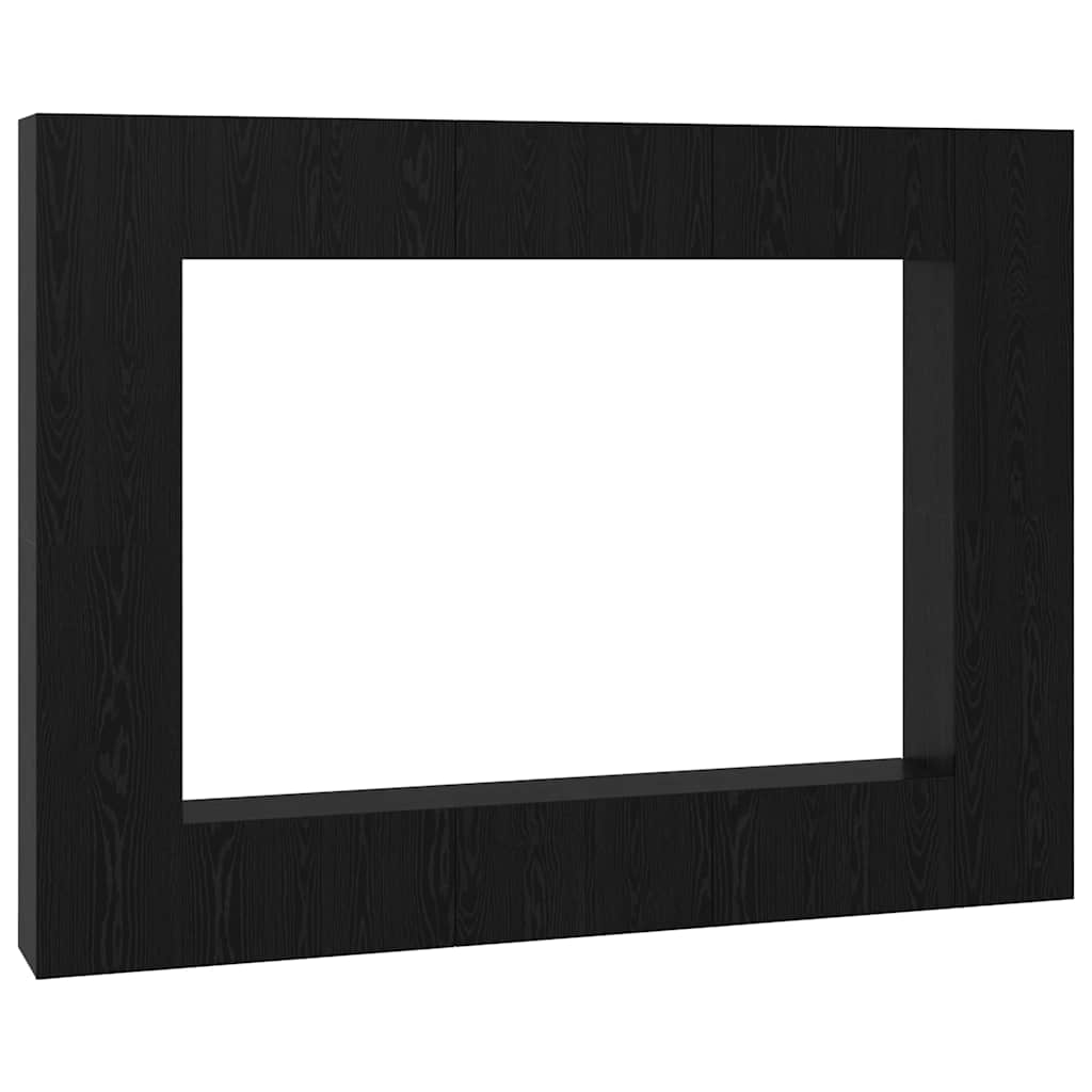 TV Cabinet Set 10 pcs Black oak Medium 30.5 x 30 x 90 cm