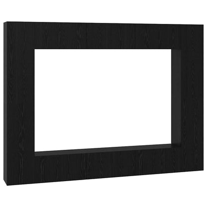 TV Cabinet Set 10 pcs Black oak Medium 30.5 x 30 x 90 cm