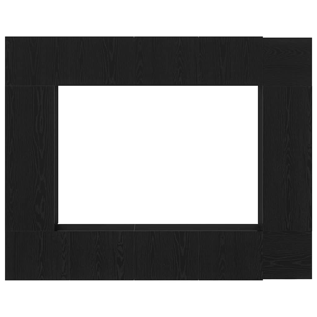 TV Cabinet Set 8 pcs Black oak 190.5 x 28.5 x 151 cm
