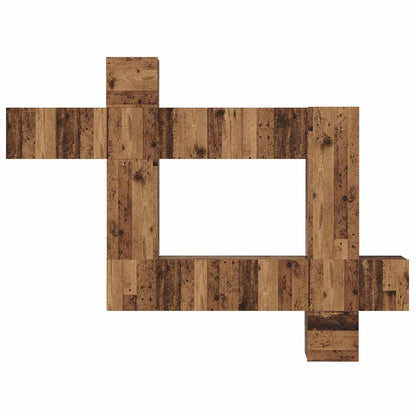 TV Cabinet Set Wall-mounted 10 pcs Old wood 30.5 x 30 x 90 cm