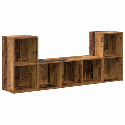 TV Cabinet Set Wall-mounted 3 pcs Brown Engineered Wood