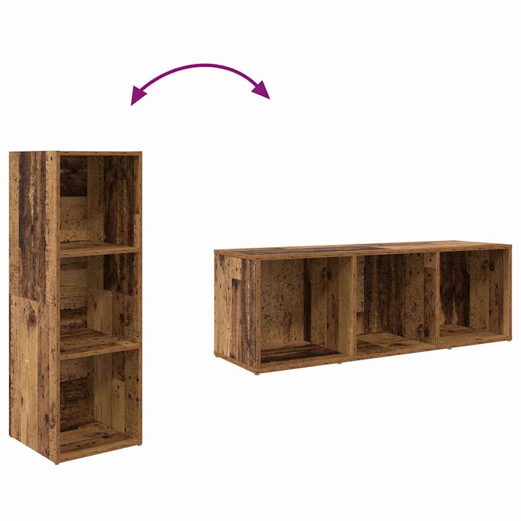 TV Cabinet Set Wall-mounted 3 pcs Brown Engineered Wood