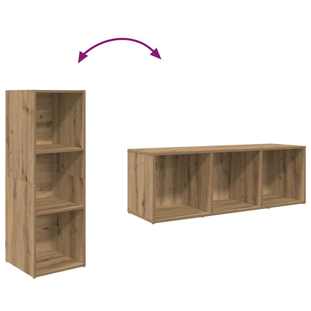 TV Cabinet 3 pcs Brown 107 x 35 x 37 cm Engineered Wood