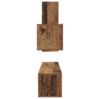 TV Cabinet Set 4 pcs Old wood 30.5 x 30 x 90 cm Engineered wood