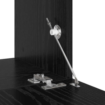TV Cabinet Set Wall-mounted 4 pcs Black oak 30.5 x 30 x 90 cm