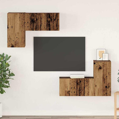TV Cabinet Set 4 pcs Old wood 90.5 x 30 x 60 cm Engineered Wood