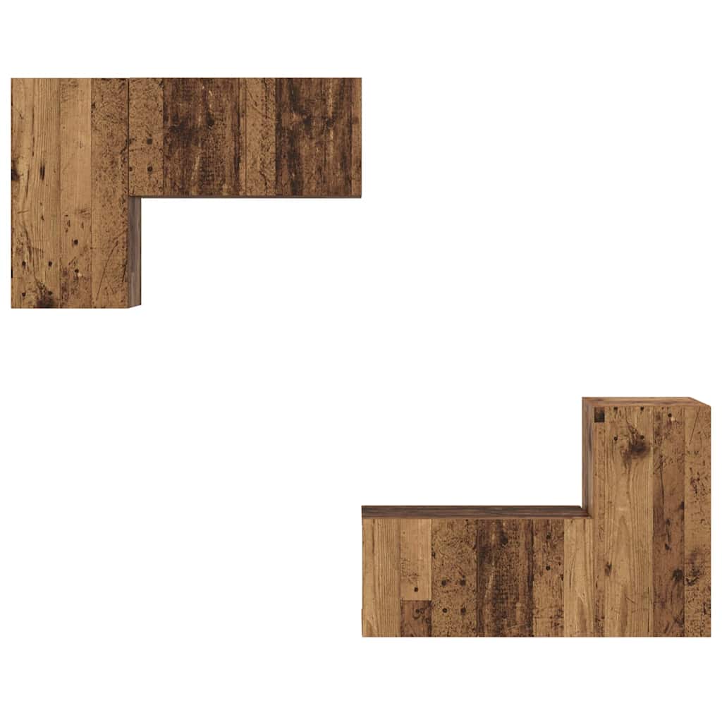 TV Cabinet Set 4 pcs Old wood 90.5 x 30 x 60 cm Engineered Wood