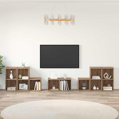 TV Cabinet Set 8 pcs Artisan Oak 37 x 35 x 72 cm