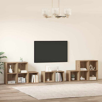 TV Cabinet Set 8 pcs Artisan Oak 37 x 35 x 72 cm