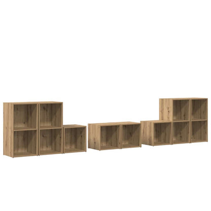 TV Cabinet Set 8 pcs Artisan Oak 37 x 35 x 72 cm