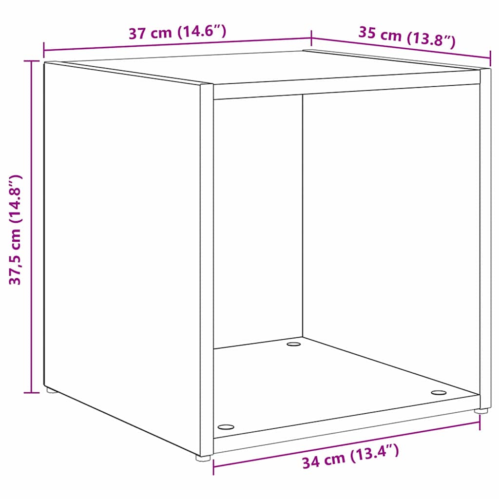TV Cabinet Set 8 pcs Artisan Oak 37 x 35 x 72 cm