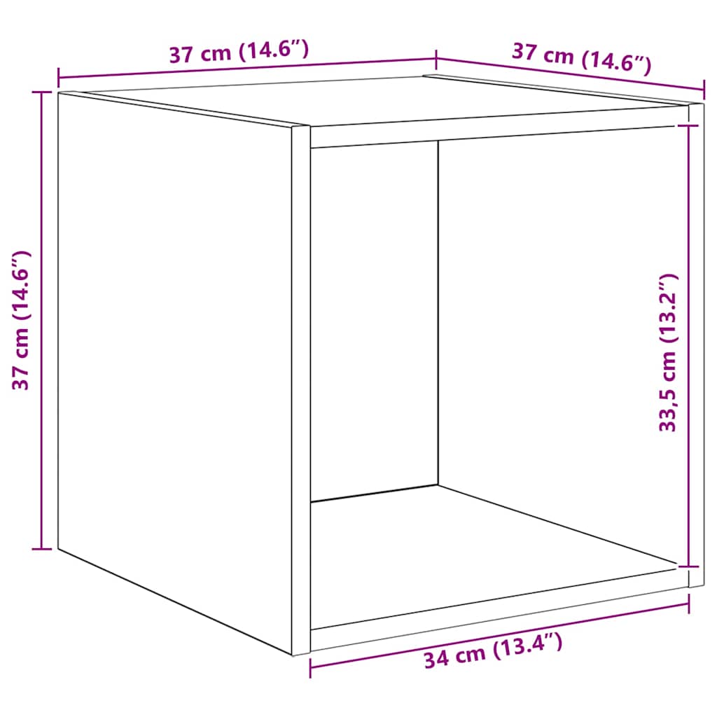 TV Cabinet Set Wall-mounted 4 pcs Artisan Oak Engineered Wood