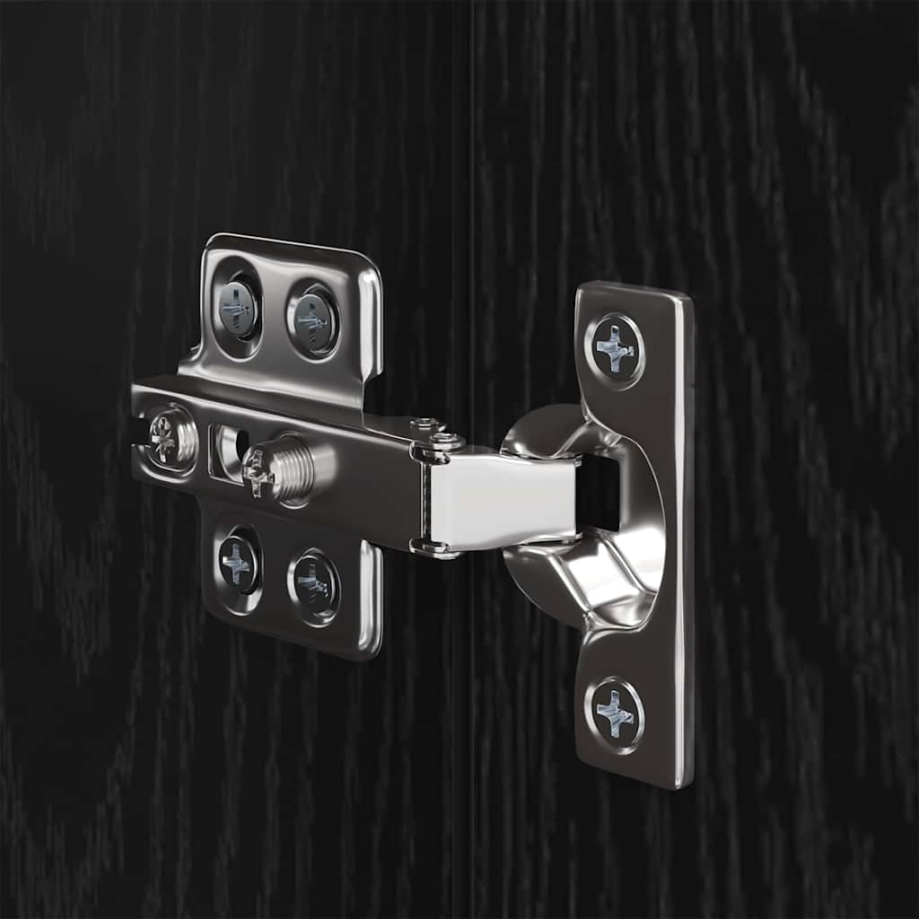 TV Cabinet Set 8 pcs Black oak 80 x 30 x 30 cm Engineered Wood