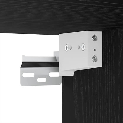 TV Cabinet Set Wall-mounted 8 pcs Black oak 80 x 30 x 30.5 cm