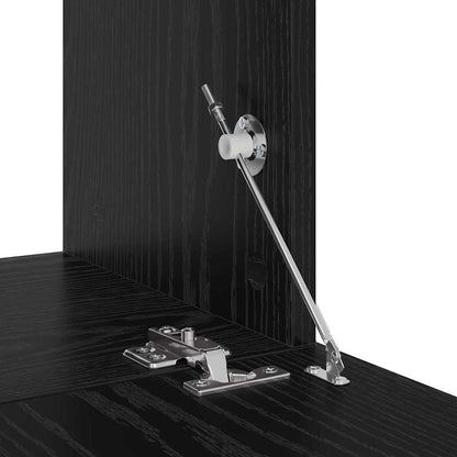 TV Cabinet Set Wall-mounted 8 pcs Black oak 80 x 30 x 30.5 cm