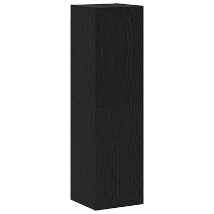 TV Cabinet Set 4 pcs Black oak 200 x 30 x 30 cm Engineered wood