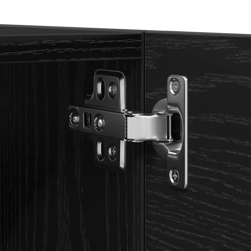 TV Cabinet Set Wall-mounted 5 pcs Black oak 160 x 30 x 30.5 cm