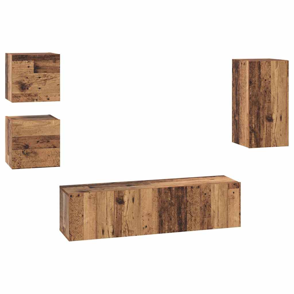TV Cabinet Set 5 pcs Old wood 30.5 x 30 x 60 cm Engineered wood