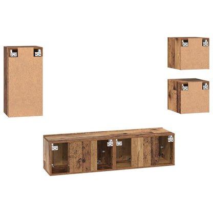 TV Cabinet Set 5 pcs Old wood 30.5 x 30 x 60 cm Engineered wood