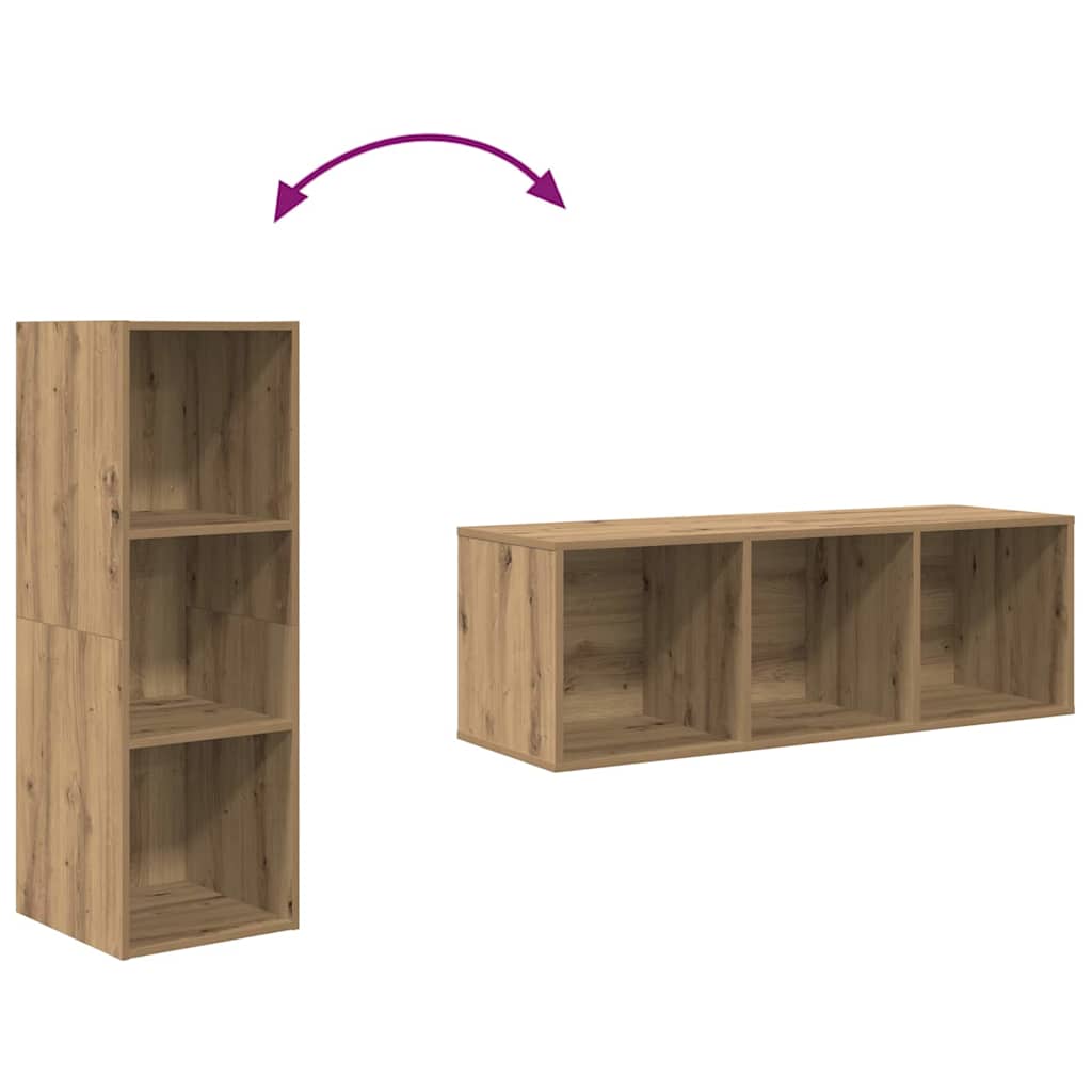 Tv Cabinet Set Artisan oak 37 x 37 x 107 cm Engineered wood