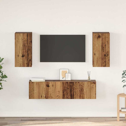TV Cabinet Set 4 pcs Old wood 160 x 30 x 30 cm Engineered Wood