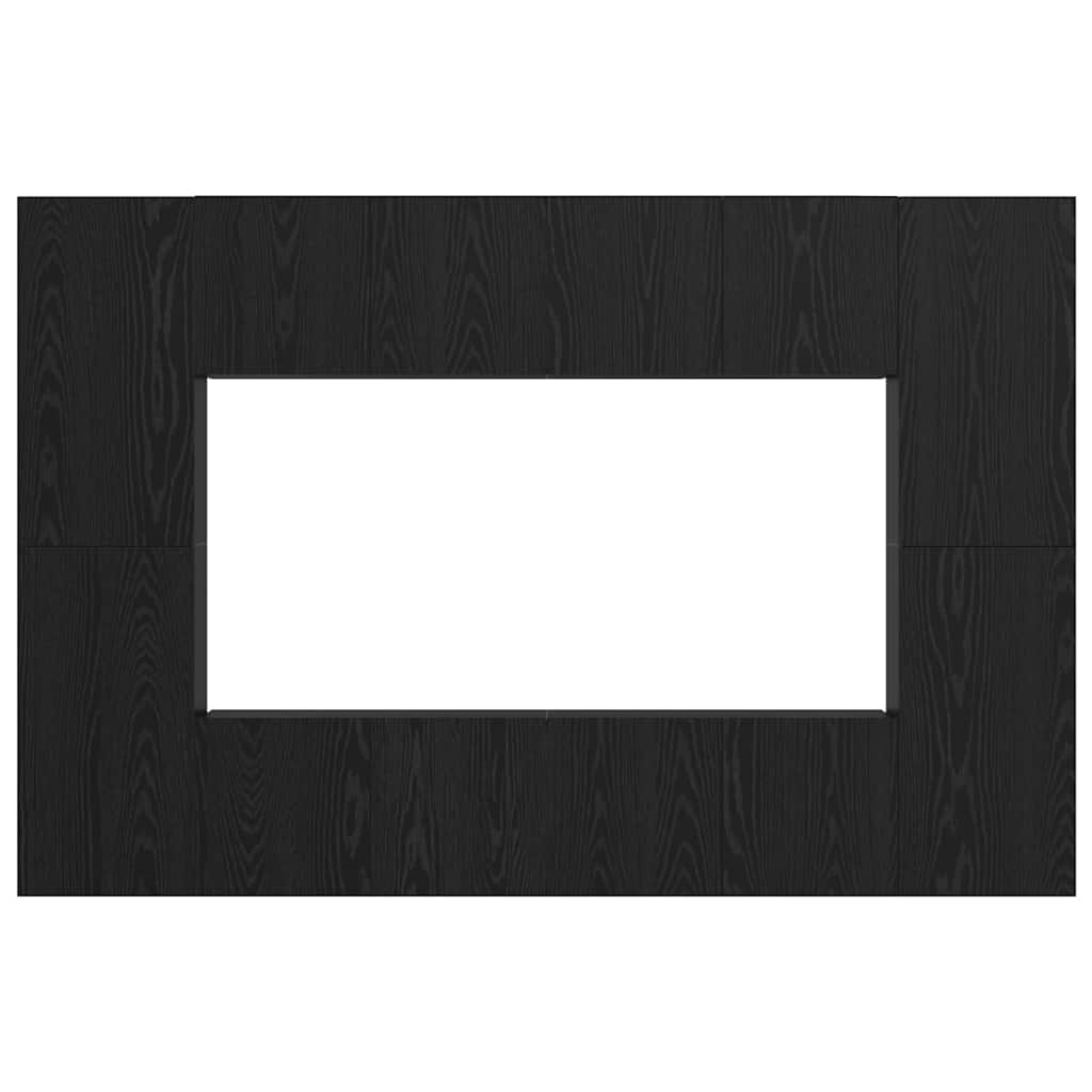 TV Cabinet Set 8 pcs Black Oak 60 x 30 x 30 cm Engineered Wood