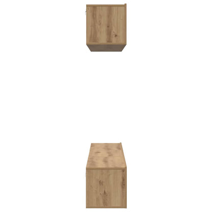 TV Cabinet Set Wall-mounted 5 pcs Artisan oak Engineered wood
