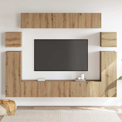 TV Cabinet 8 pcs Brown 30.5 x 30 x 90 cm Engineered wood