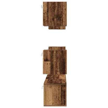 TV Cabinet Set 7 pcs Old wood 60 x 30 x 30 cm Engineered wood