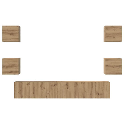 TV Cabinet Set Wall-mounted 7 pcs Artisan oak 60 x 30 x 30 cm