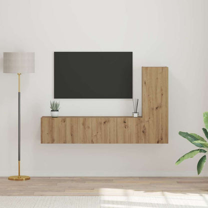 TV Cabinet Set Wall-mounted 3 pcs Artisan oak 60 x 30 x 30 cm