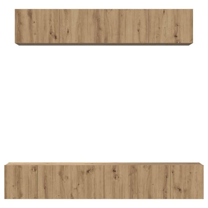TV Cabinet Set Wall-mounted 5 pcs Artisan oak Engineered wood