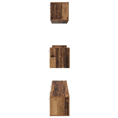 TV Cabinet Set 7 pcs Old wood 80 x 30 x 30 cm Engineered wood
