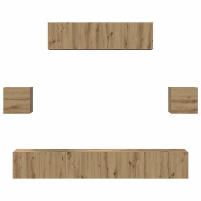 TV Cabinet Set Wall-mounted 7 pcs Artisan oak 80 x 30 x 30 cm