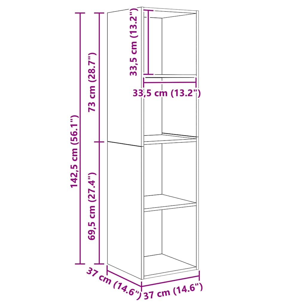 TV Cabinet Set Wall-mounted 3 pcs Old Wood Engineered Wood