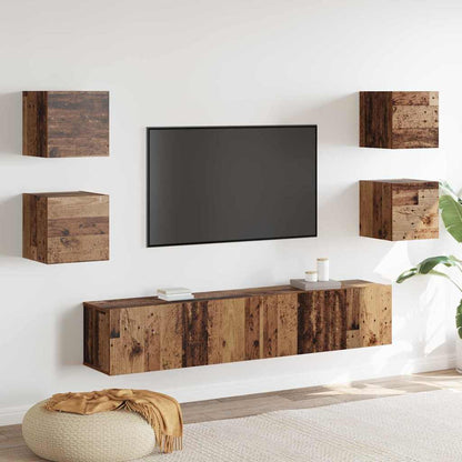 TV Cabinet 6 pcs Brown 160 x 30 x 30 cm Engineered wood