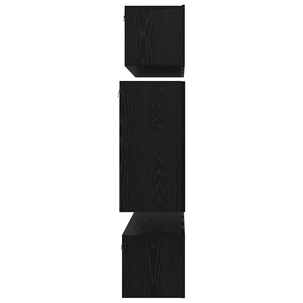 TV Cabinet Set 6 pcs Black oak 80 x 30 x 30 cm Engineered wood