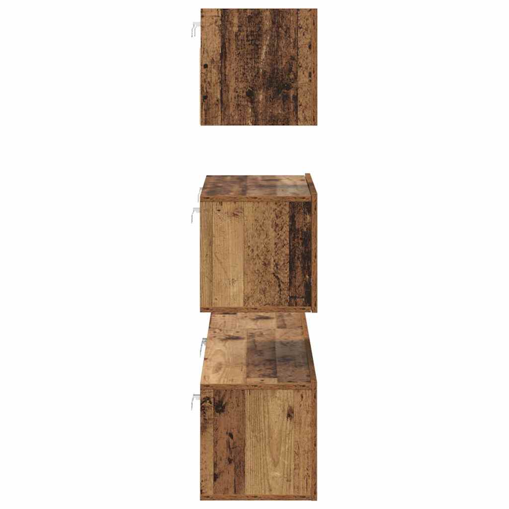TV Cabinet Set 4 pcs Old wood 80 x 30 x 30 cm Engineered wood
